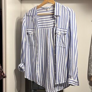 Beachlunchlounge Blue and White Striped Shirt